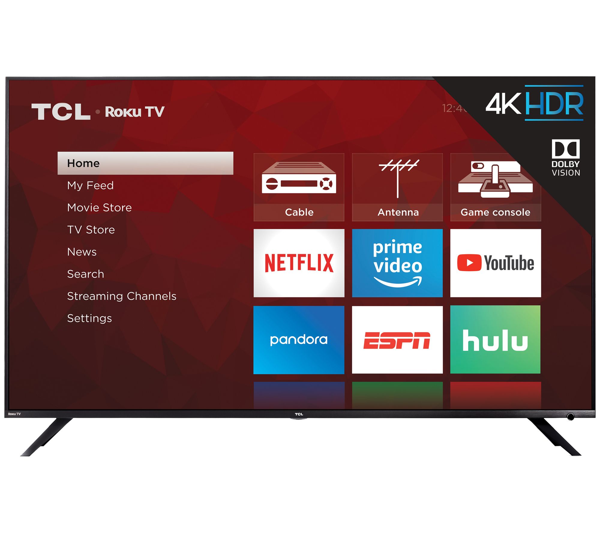 Tcl 55 Class 6 Series 4k Uhd Dolby Vision Hdrroku Smart Tv Qvc Com