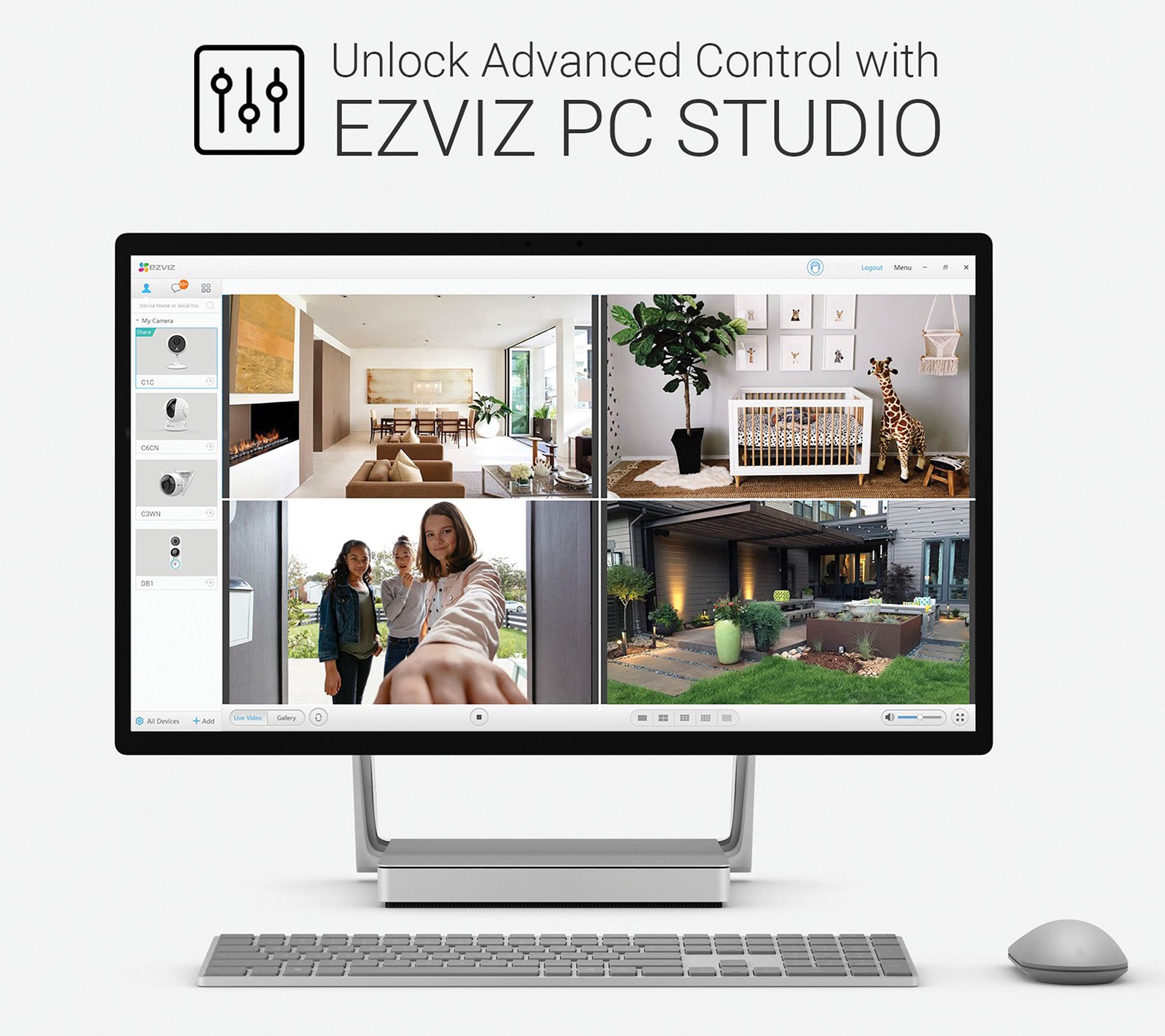 EZVIZ C1C 1080p Indoor WiFi Security Camera 4Pack Bundle