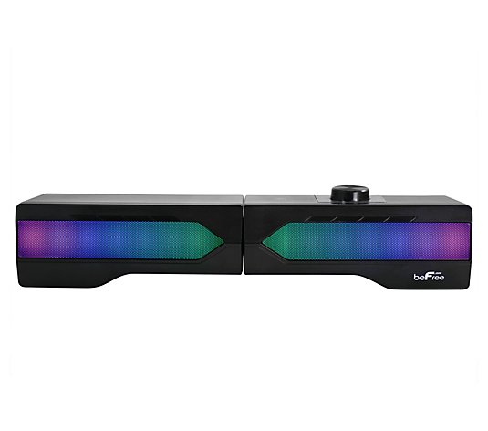 beFree Sound Gaming Dual Soundbar w/ RGB LED Lights