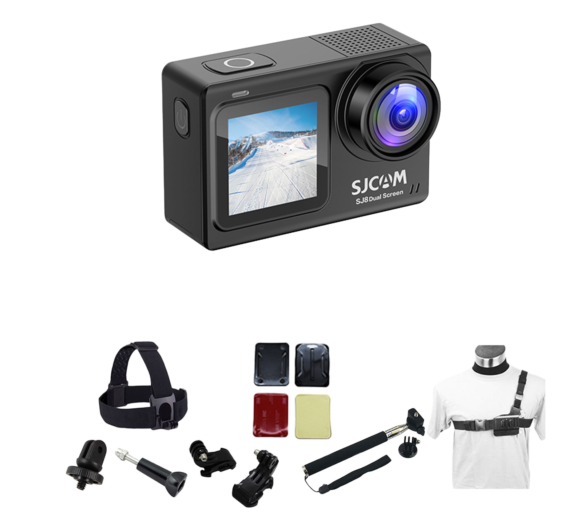 SJCAM SJ8 Dual Screen Camera Bundle