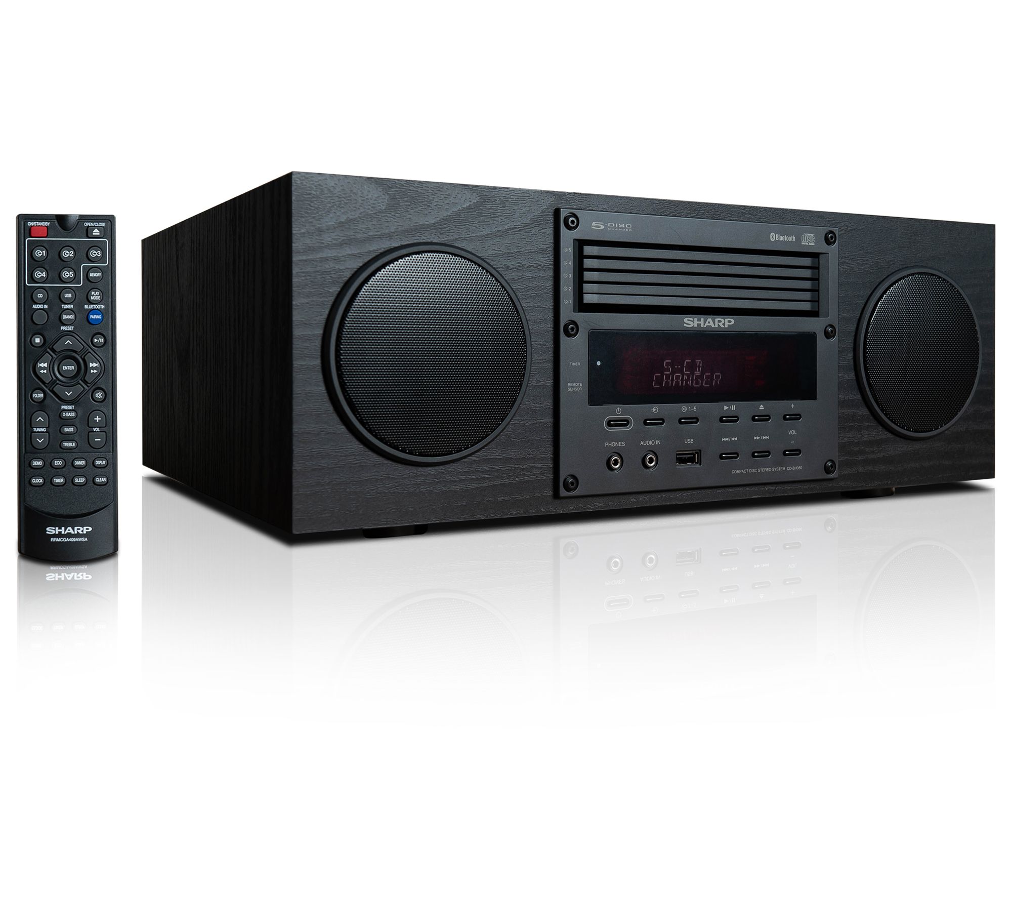 Sharp CD-BH350 5-CD Wood Compact Disc Stereo System