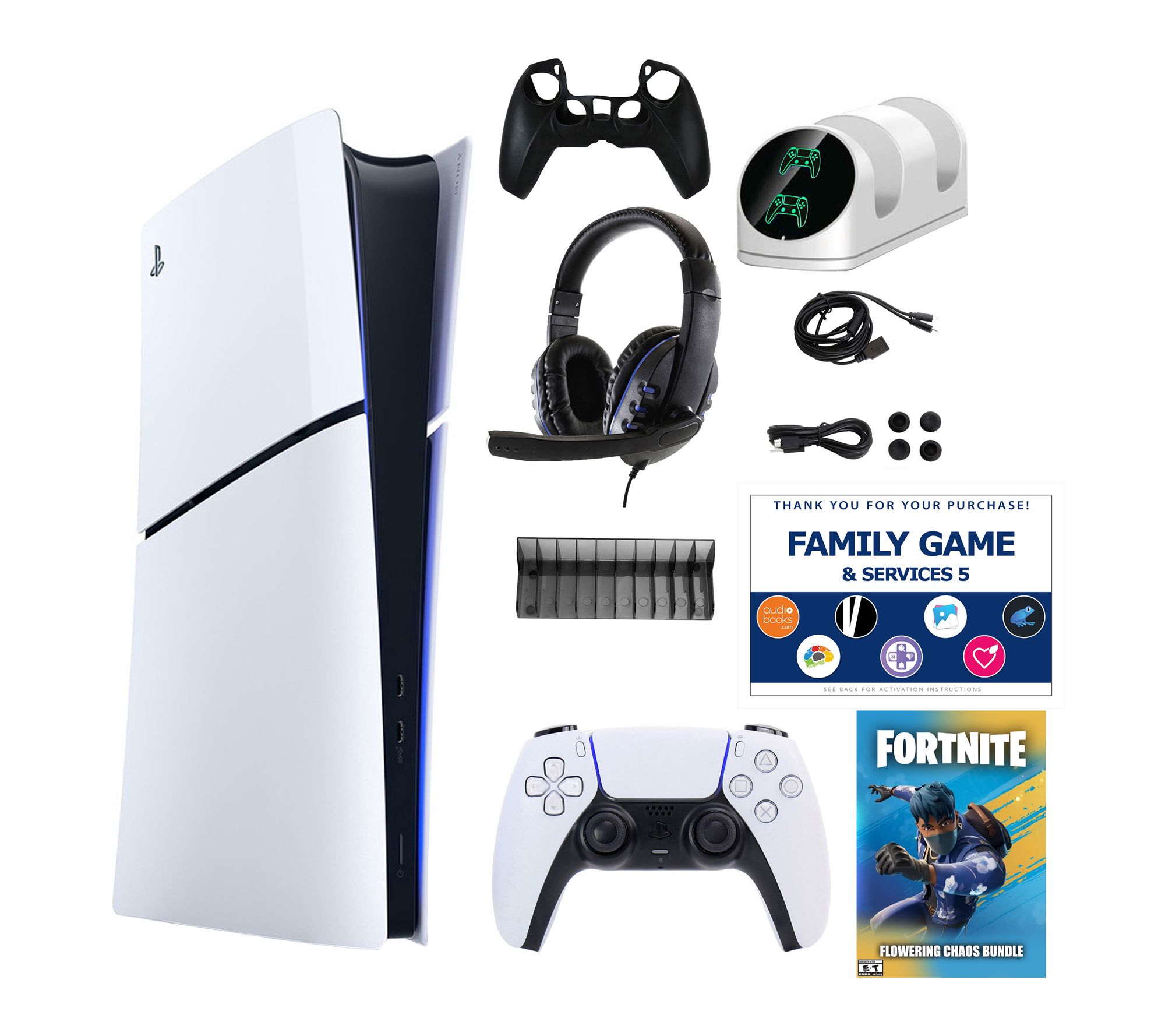 PS5 Slim Digital Chaos with Accessories Kit & Voucher