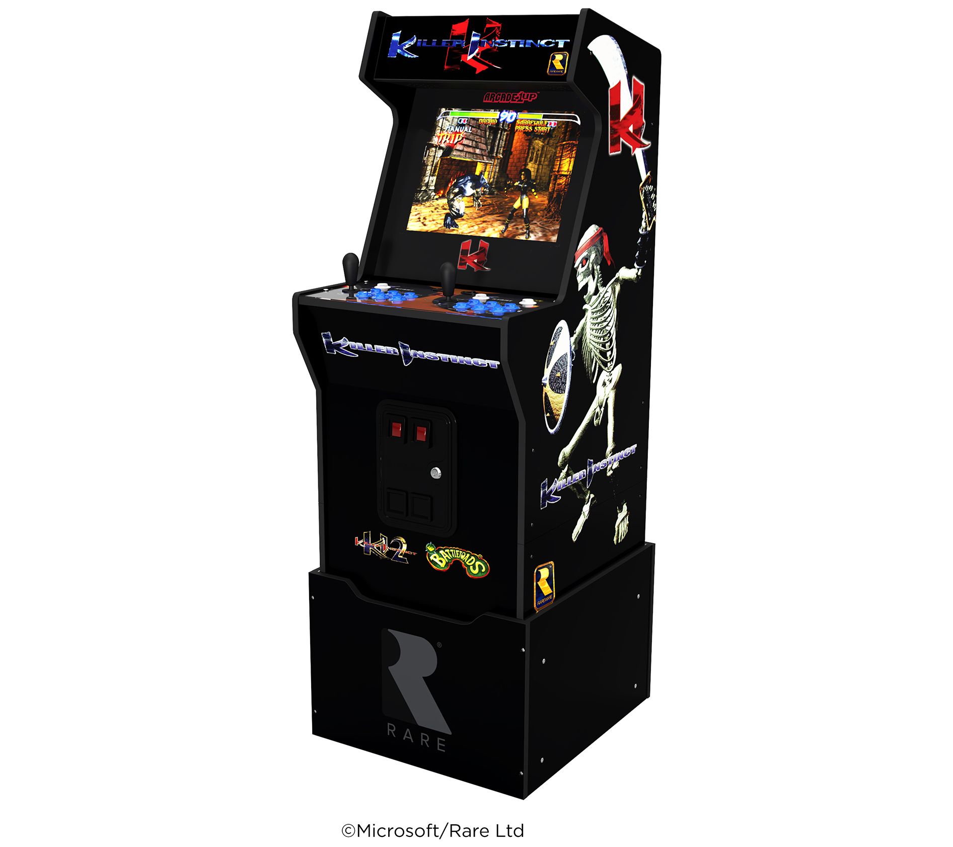 Arcade1Up Killer Instinct Arcade w/ Riser & Stool (5 Games) - QVC.com