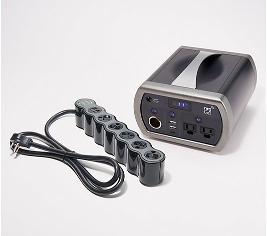 NRGgo 300 Portable Power Station with AC Outlets & Surge Protector