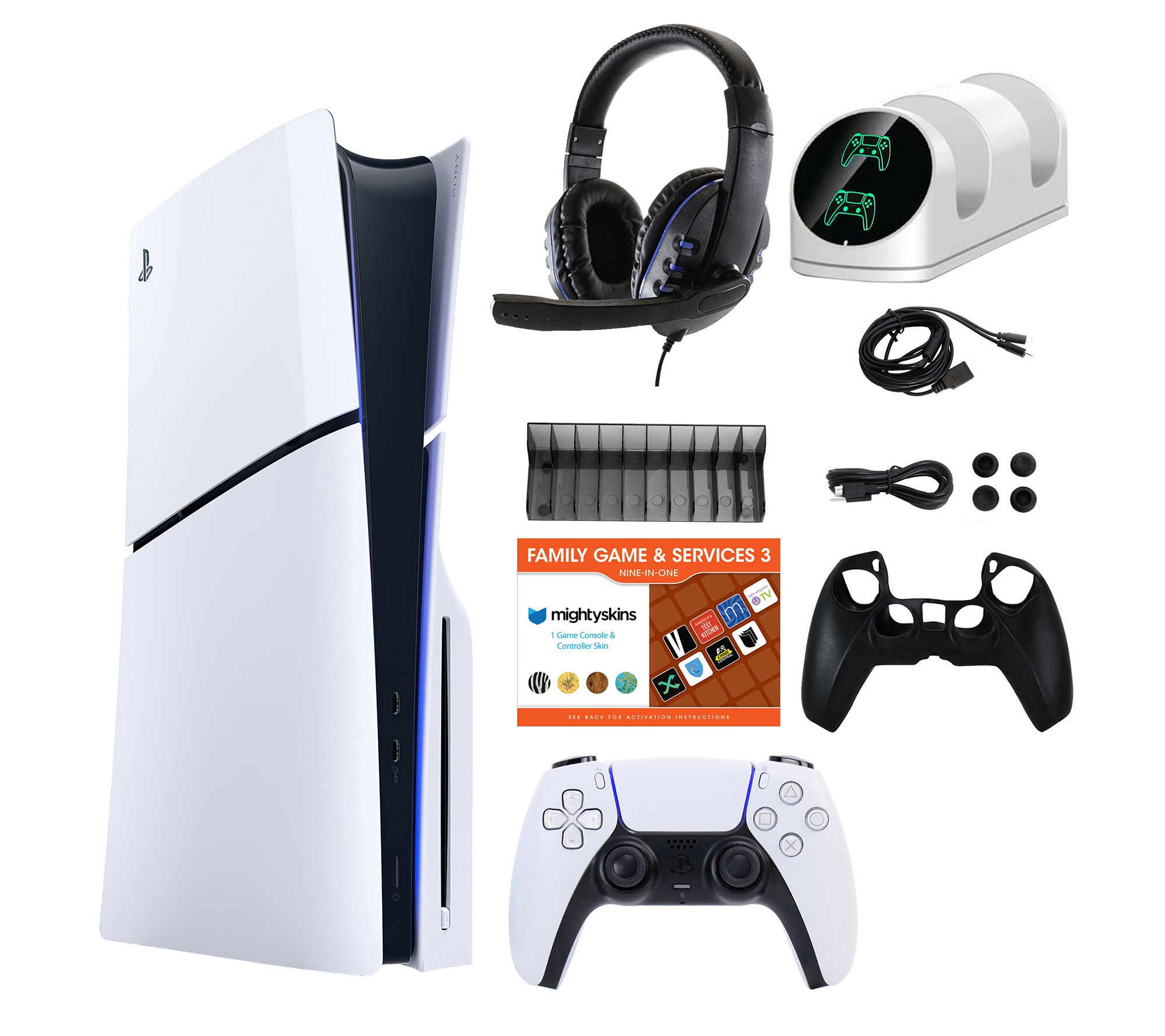 PS5 Slim Disc Console with Accessories Bundle 