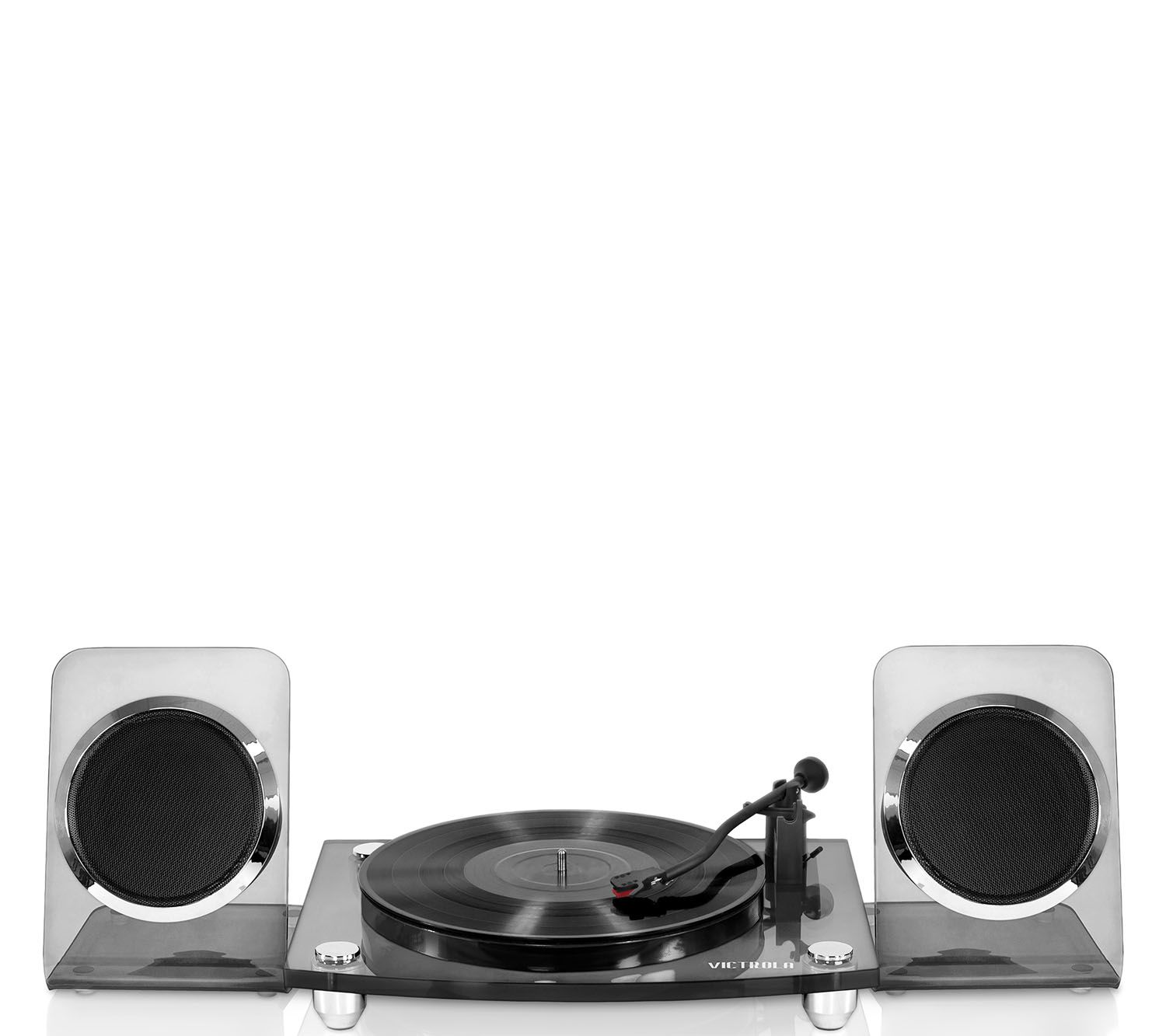 victrola acrylic turntable setup