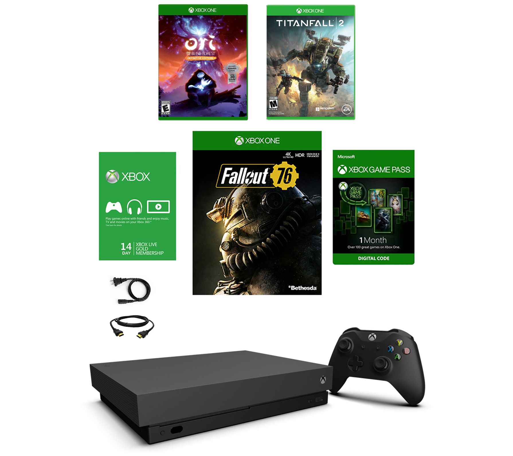 Xbox One X 1TB w/ Fallout 76, Titanfall 2 and Ori - QVC.com