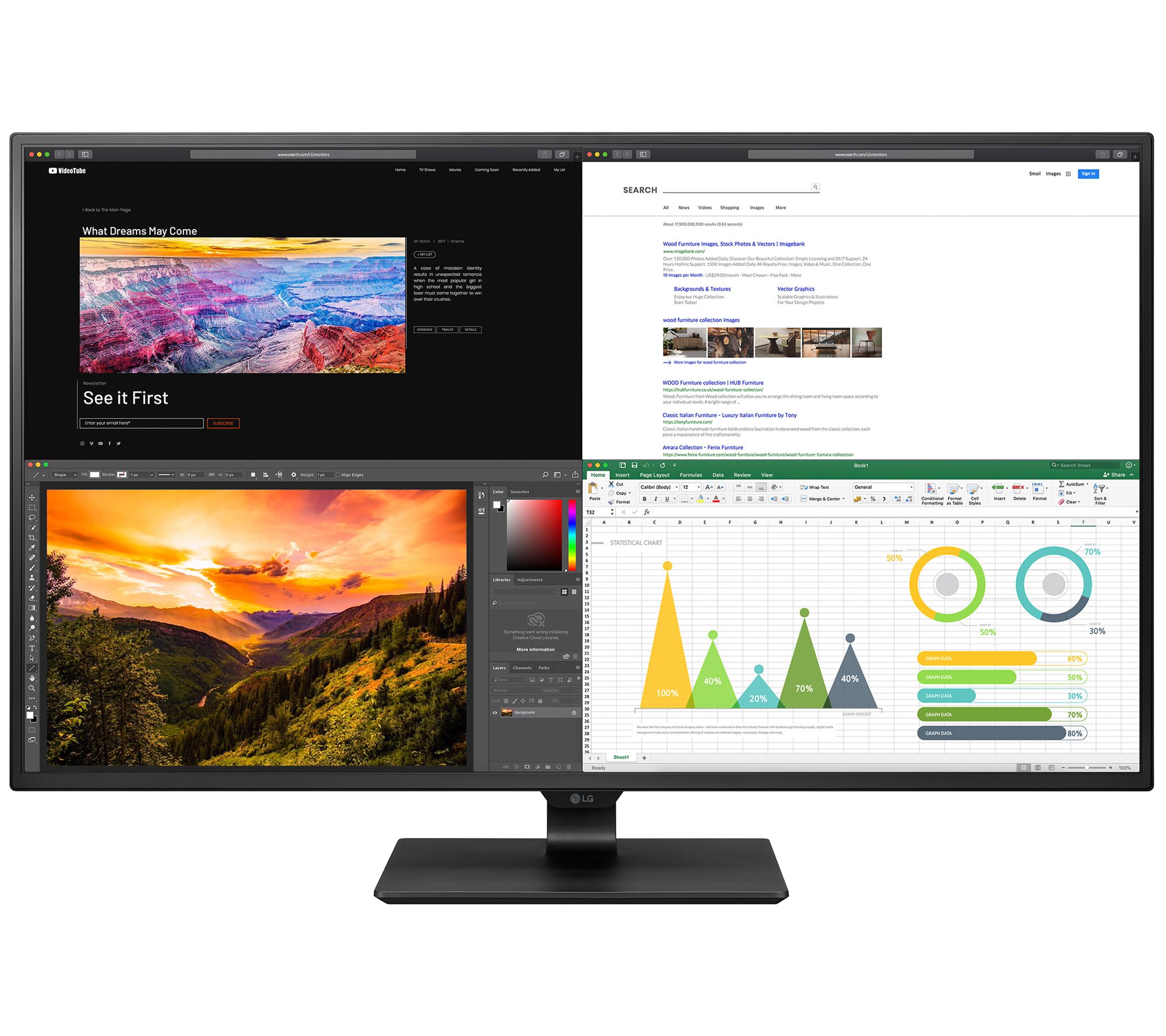 LG 43" 43UN700-B 4K UHD IPS HDR Monitor - QVC.com