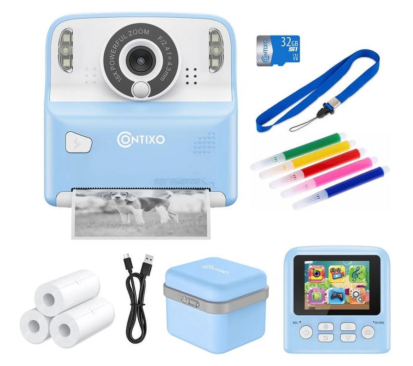 Contixo KC2 Instant Print Kids Camera 1080P