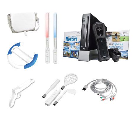 Nintendo Wii Sports Resort Title with 9-Piece Accessory Kit - QVC.com