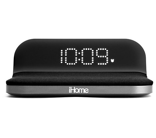 iHome Compact Alarm Clock w/ Qi Wireless & USBCharging