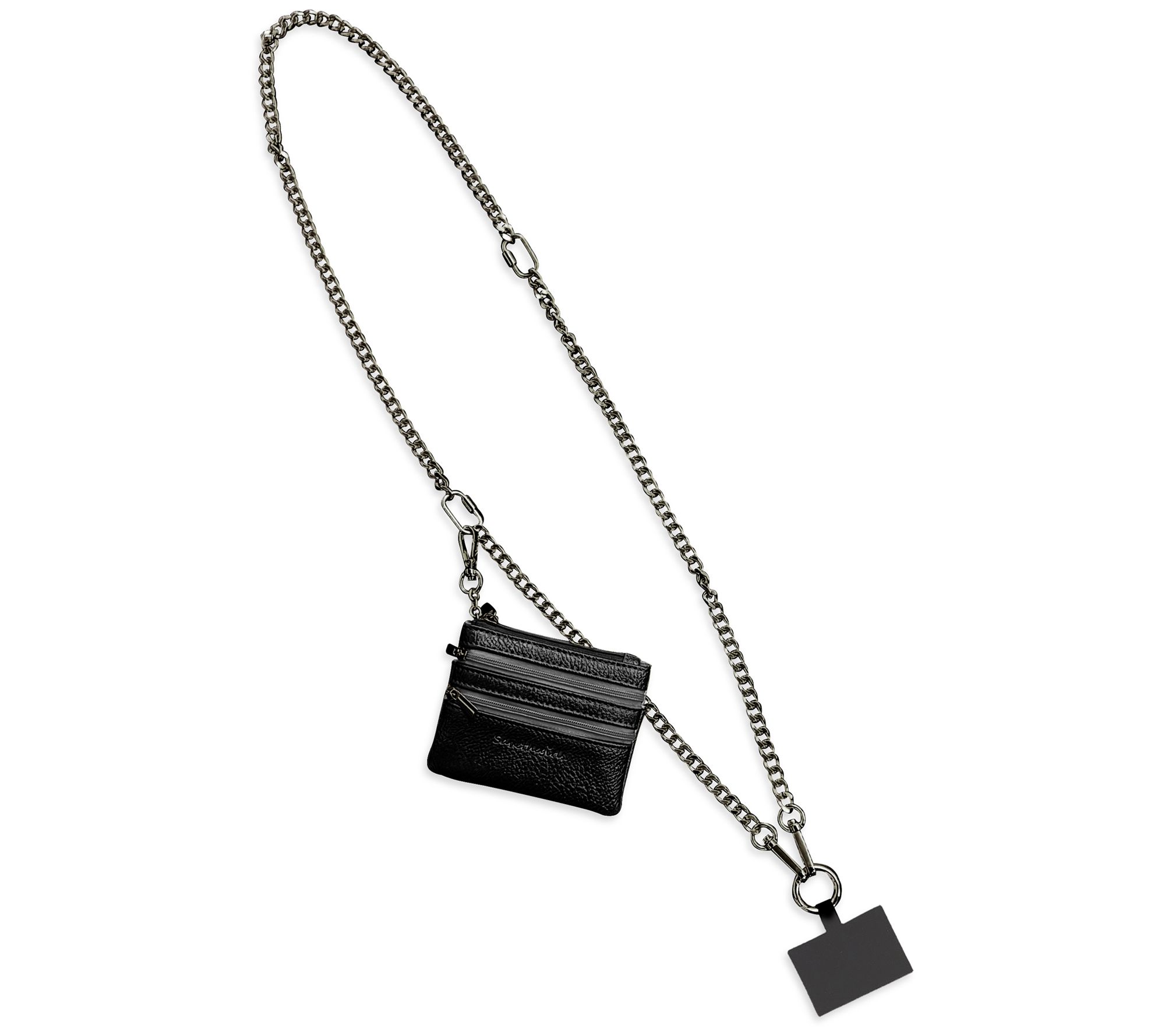 Save the Girls Chain Phone Strap with Zip Pouch