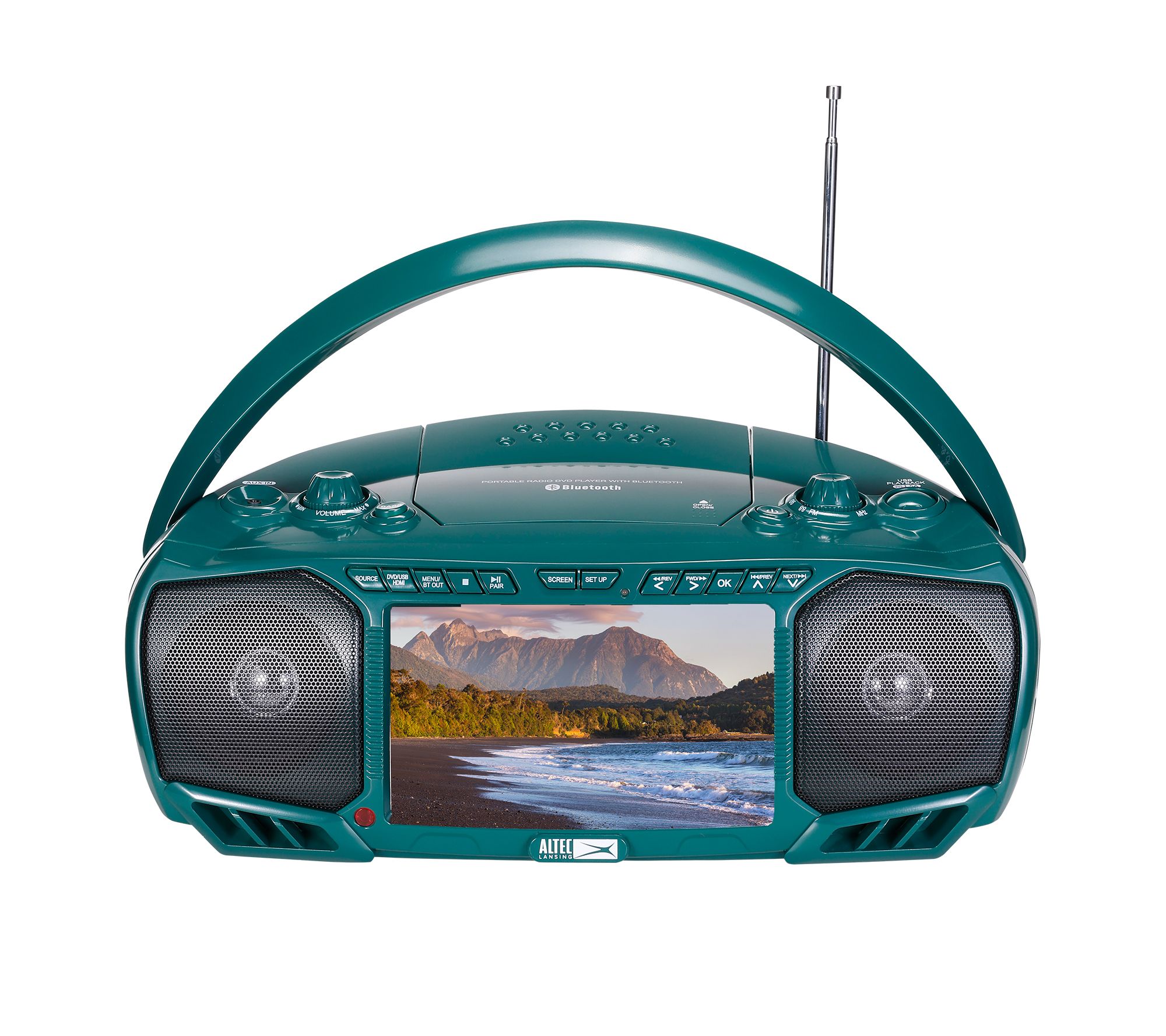 Altec Lansing 7" TV Streaming and Bluetooth Boombox with DVD, CD & Radio