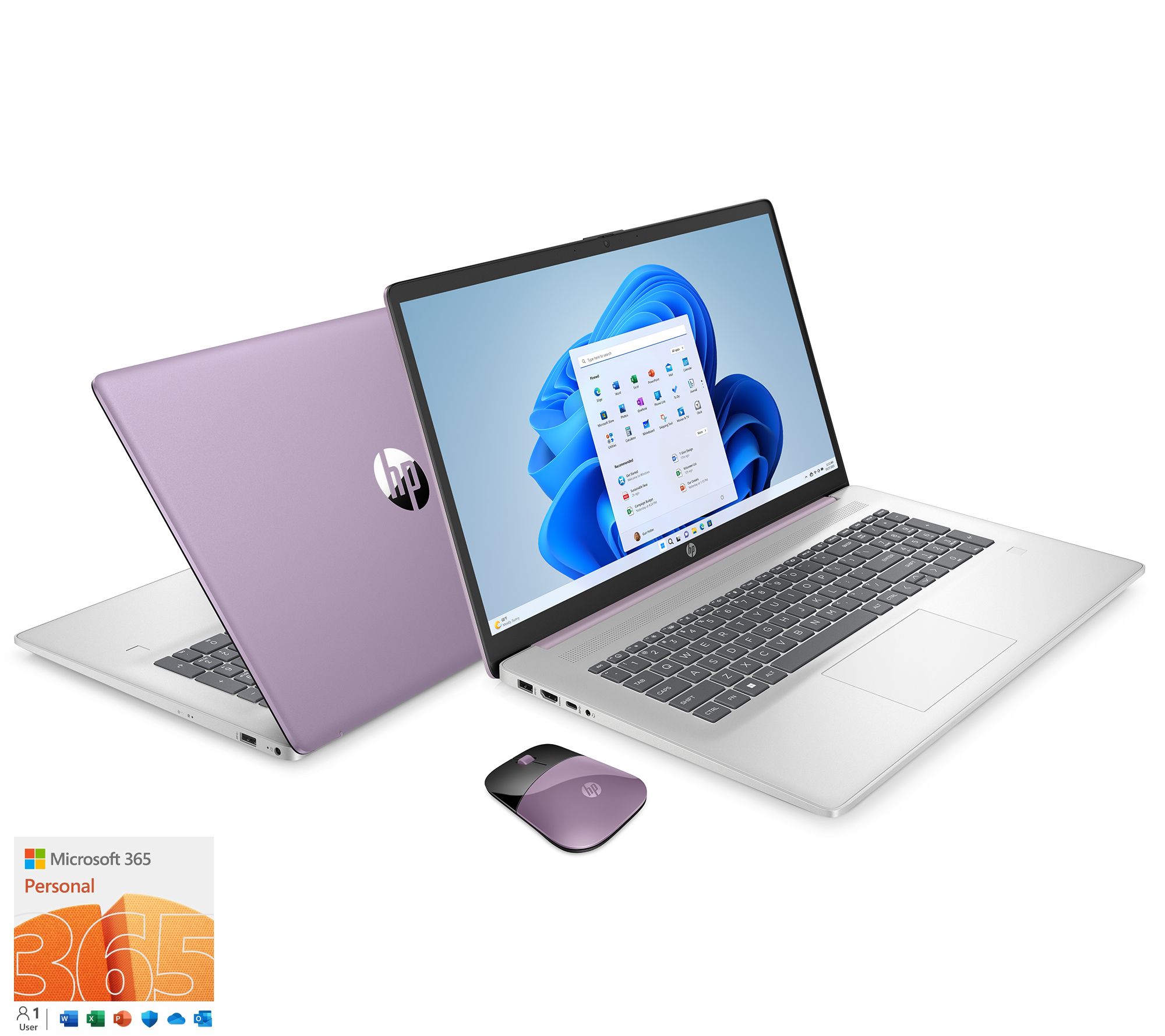 HP 17" Touch Laptop Intel N200 8GB RAM 256GB SSD with Mouse & MS365