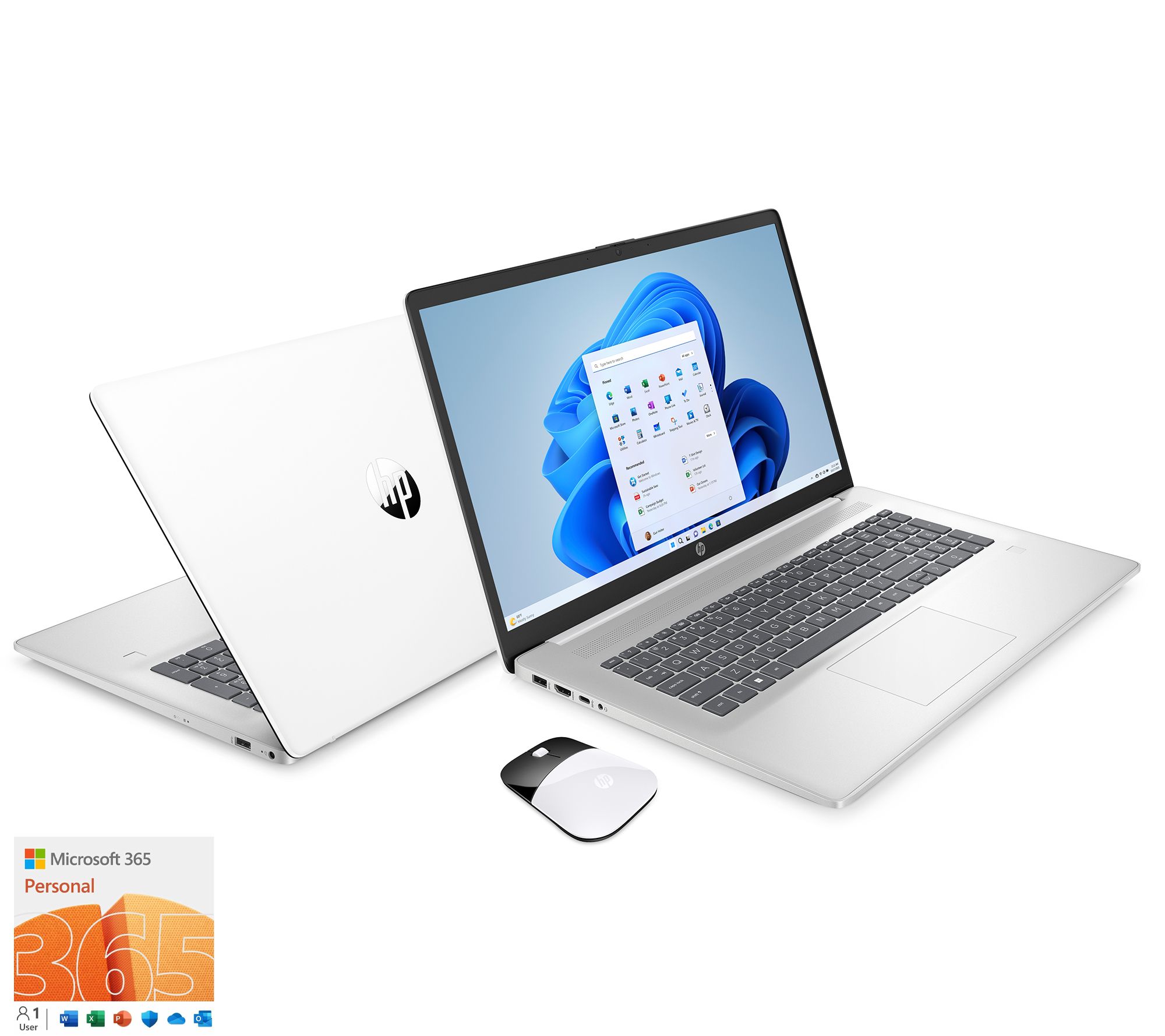 HP 17" Touch Laptop Intel N200 8GB RAM 256GB SSD with Mouse & MS365