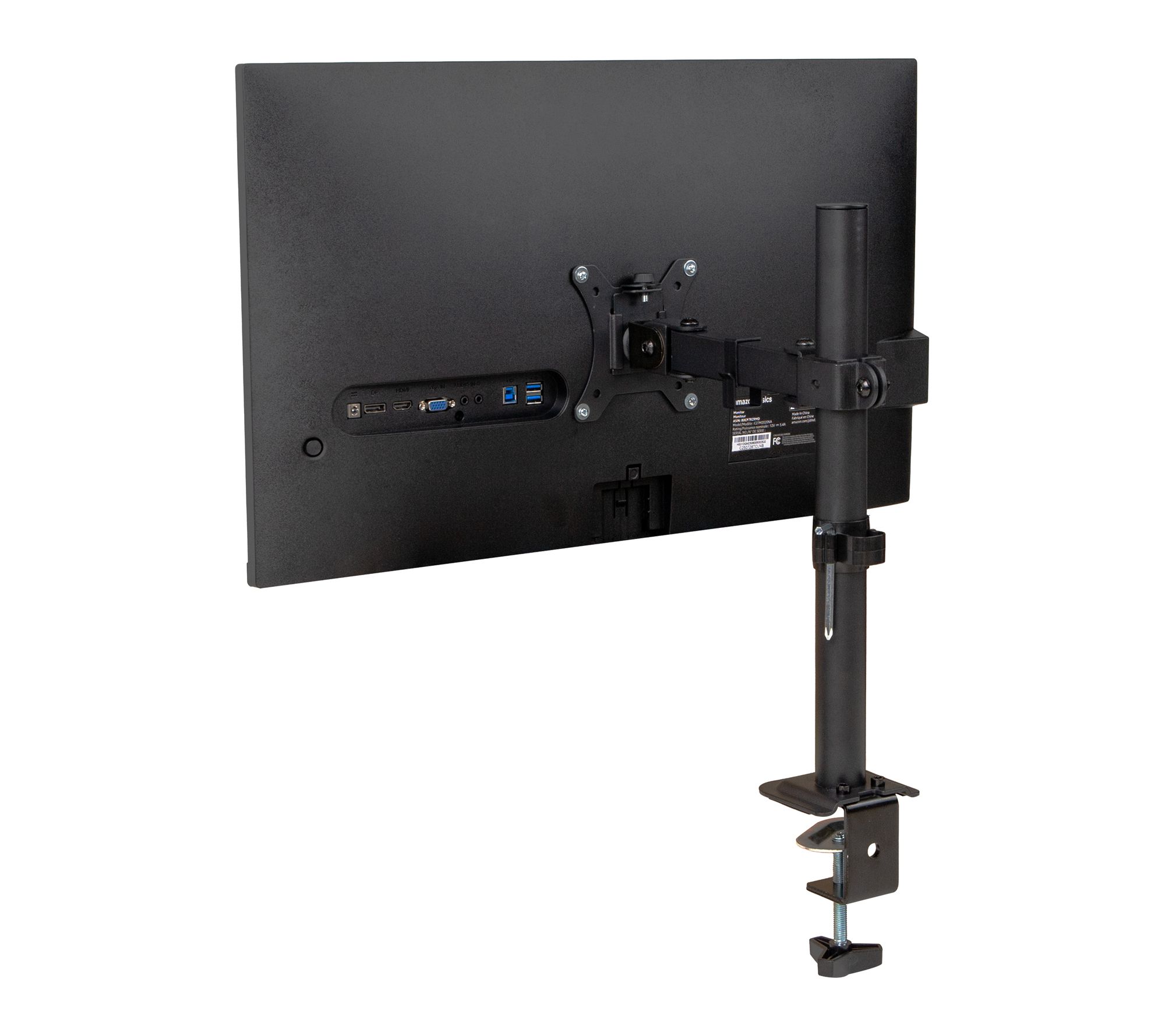Mind Reader Single Monitor Desk Mount 90 Swivel