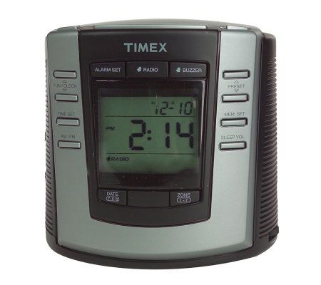 Timex Auto-Set Dual Alarm Digital Clock Radio — QVC.com