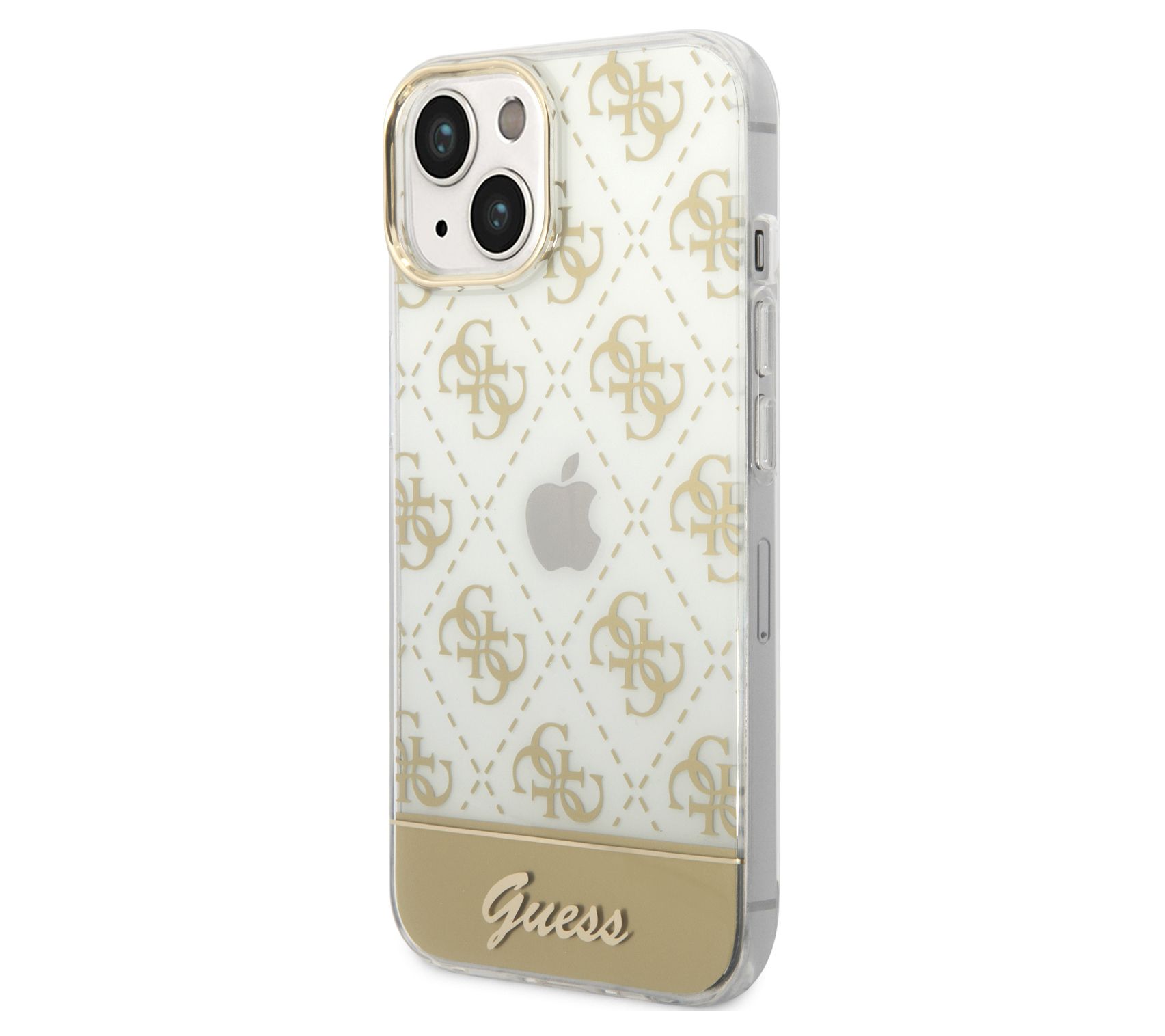 Buy Guess Brown Grip stand Clear Case with 4G Script Logo for