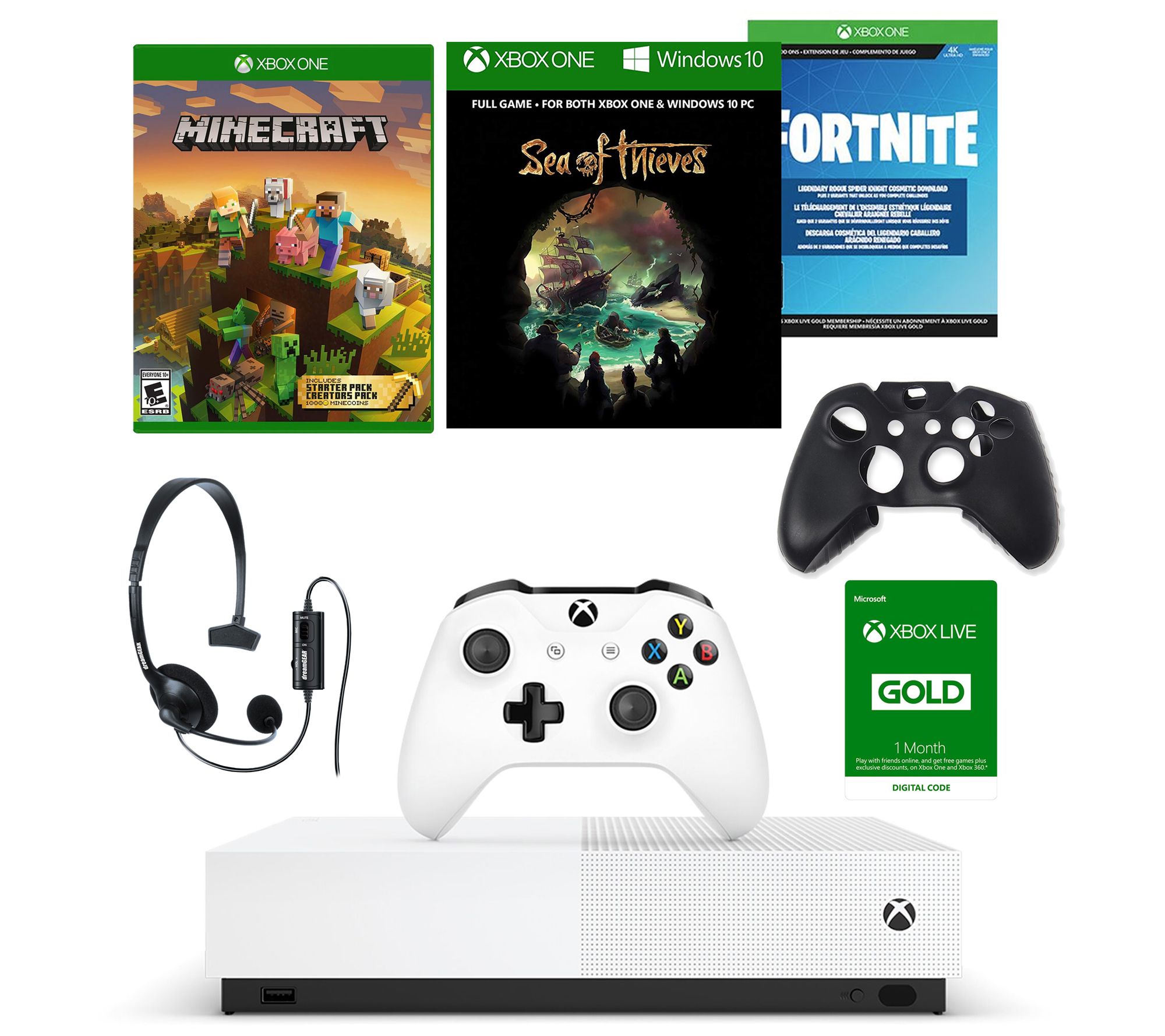 Xbox One S 1tb All Digital Edition Bundle W 3games Acc Qvc Com - roblox on xbox one s digital microsoft community