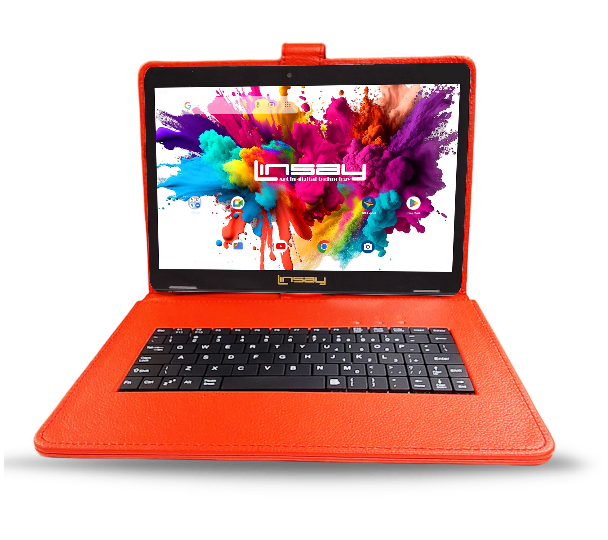 LINSAY Tab Octa Core 128GB w/ Keyboard Case Solid Special Ed