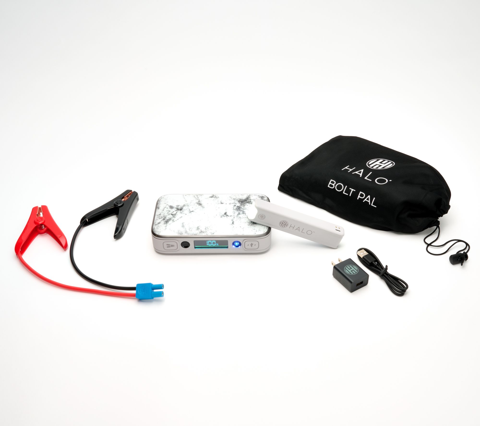 HALO Bolt Jump Starter with Detachable Power Bank & Flashlight