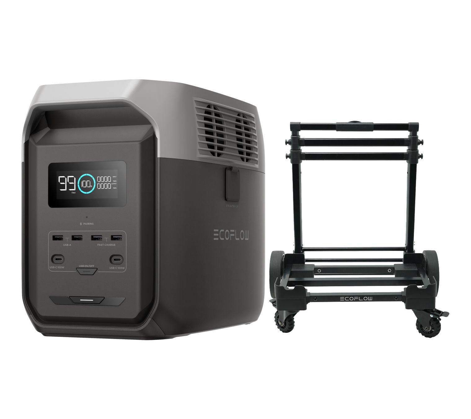  Ecoflow Delta 3 1500Wh Power Station and Trolley