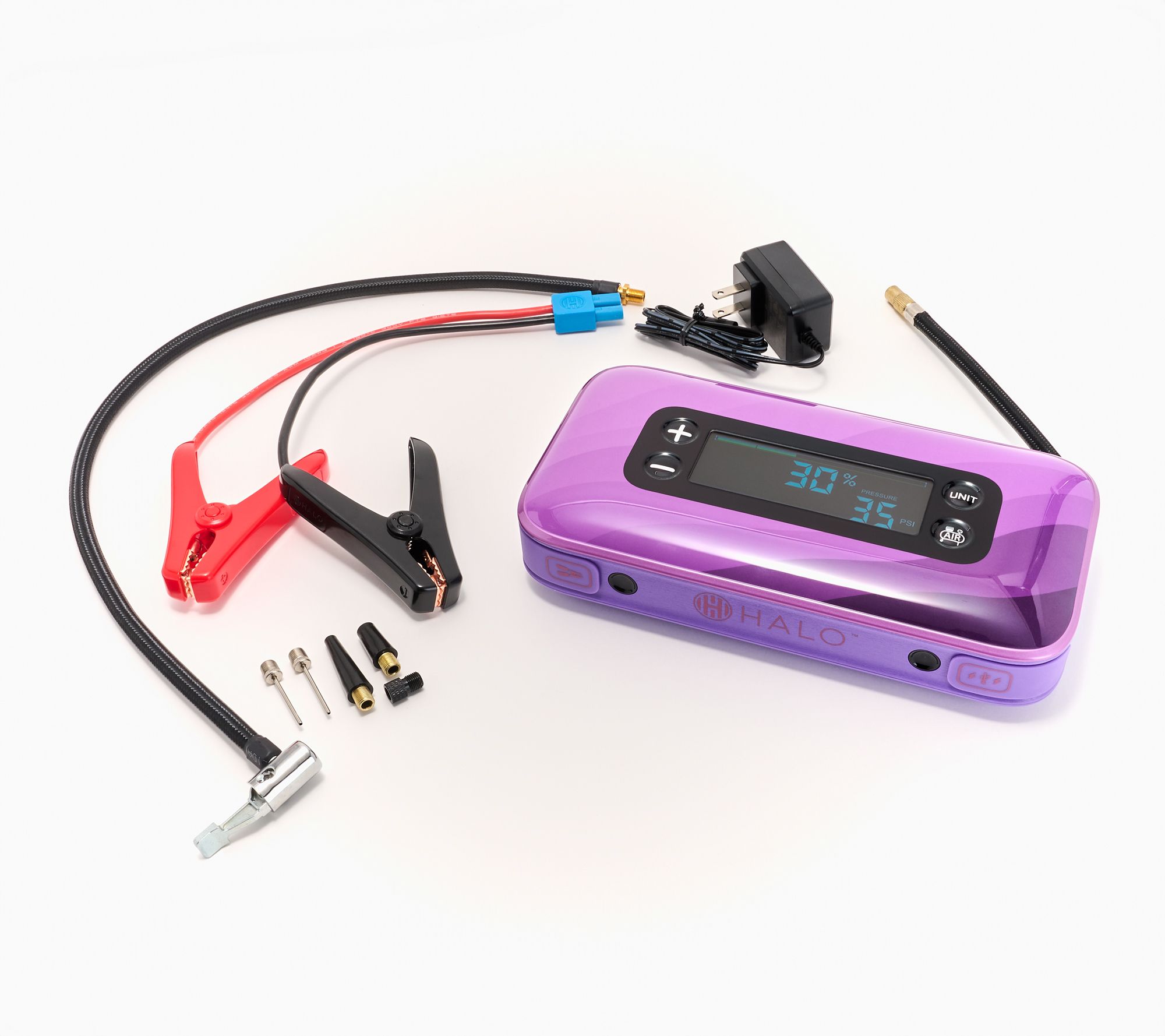 HALO Bolt Air+ Jump Starter, Air Compressor, and Charger w/ Floodlight