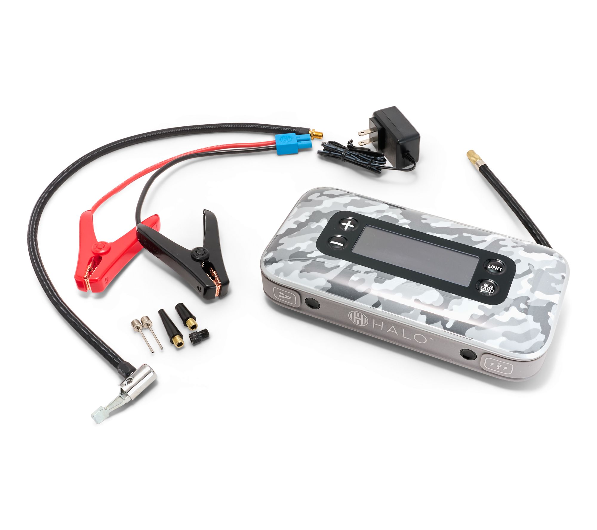 HALO Bolt Air+ Jump Starter, Air Compressor, and Charger w/ Floodlight