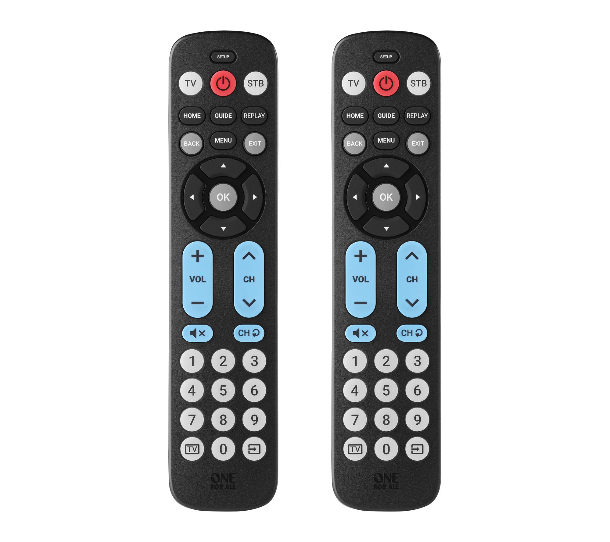 One For All Set of 2 Big Button Universal Remotes