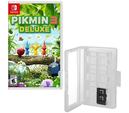Nintendo Switch Pikmin 3 Deluxe Game with GameCaddy