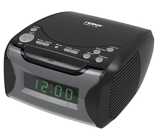 Naxa Digital Alarm Clock Radio w/ CD Player & USB Charge Port