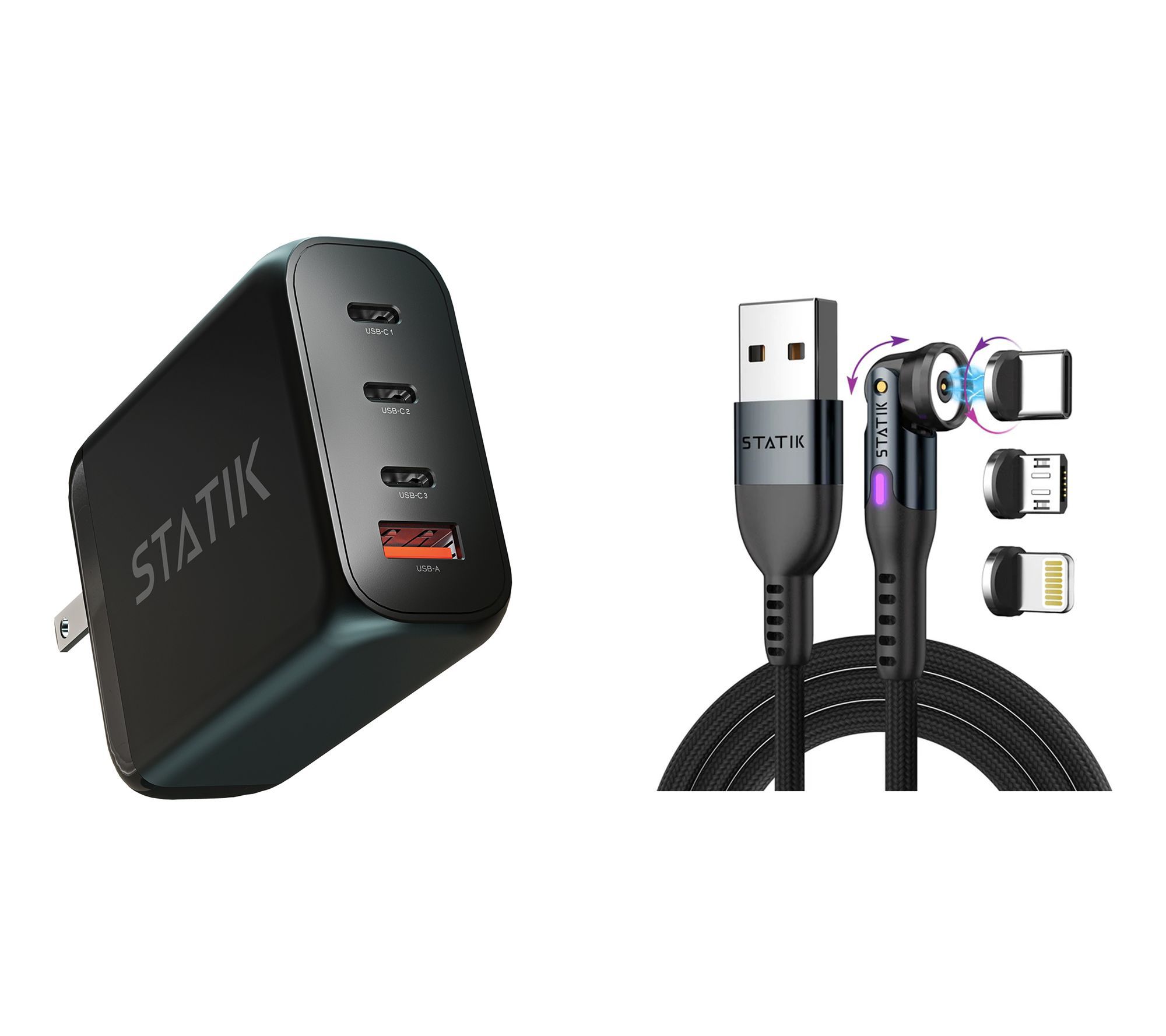 Curv Group Power Adapter w/ Statik 360 Universal Charge Cable