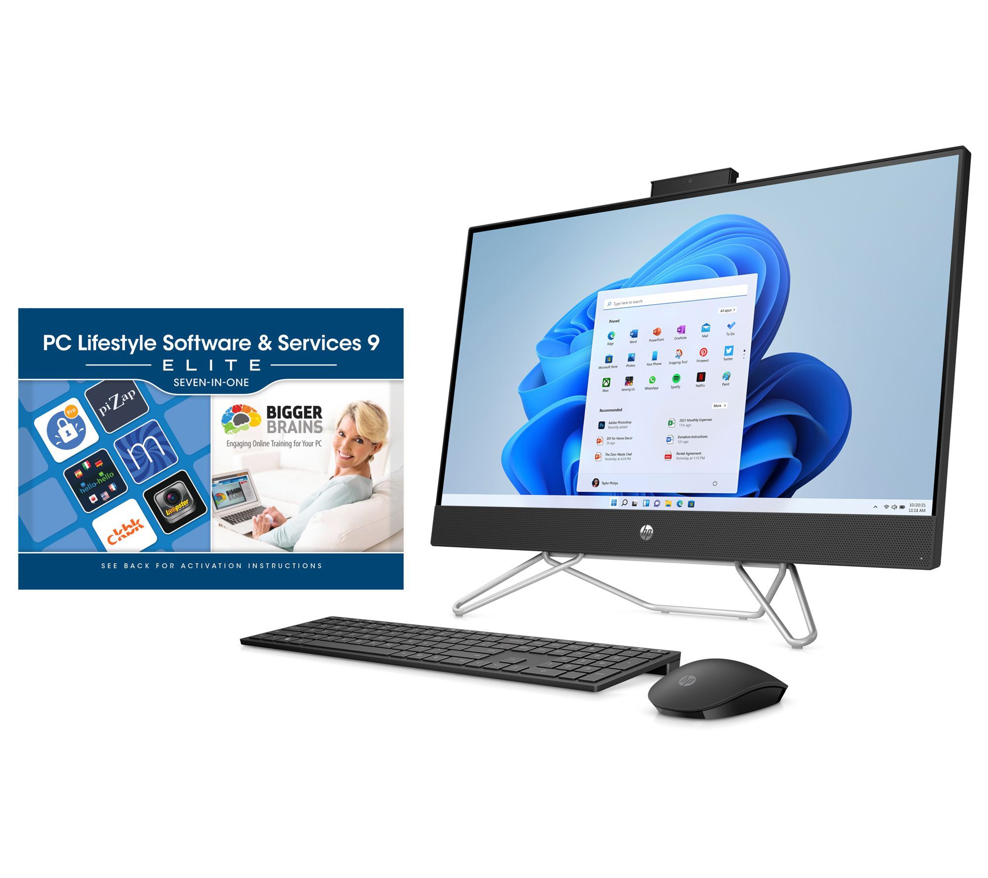 All New Hp 24 Touch All In One Intel 8gb Ram Ssd W Voucher Qvc Com