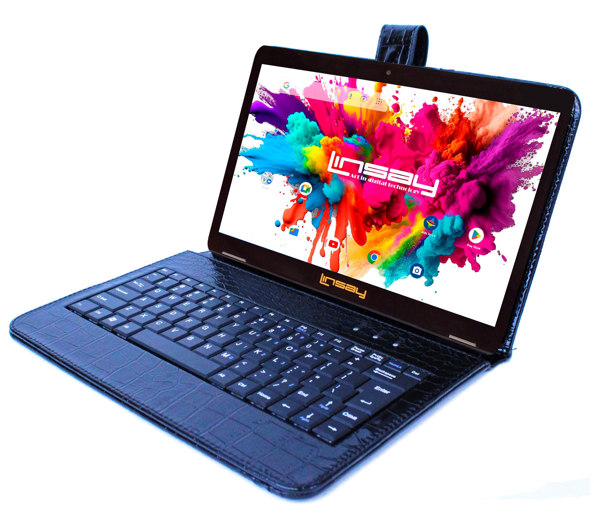LINSAY Tab Octa Core 128GB w/ Keyboard Case Croco