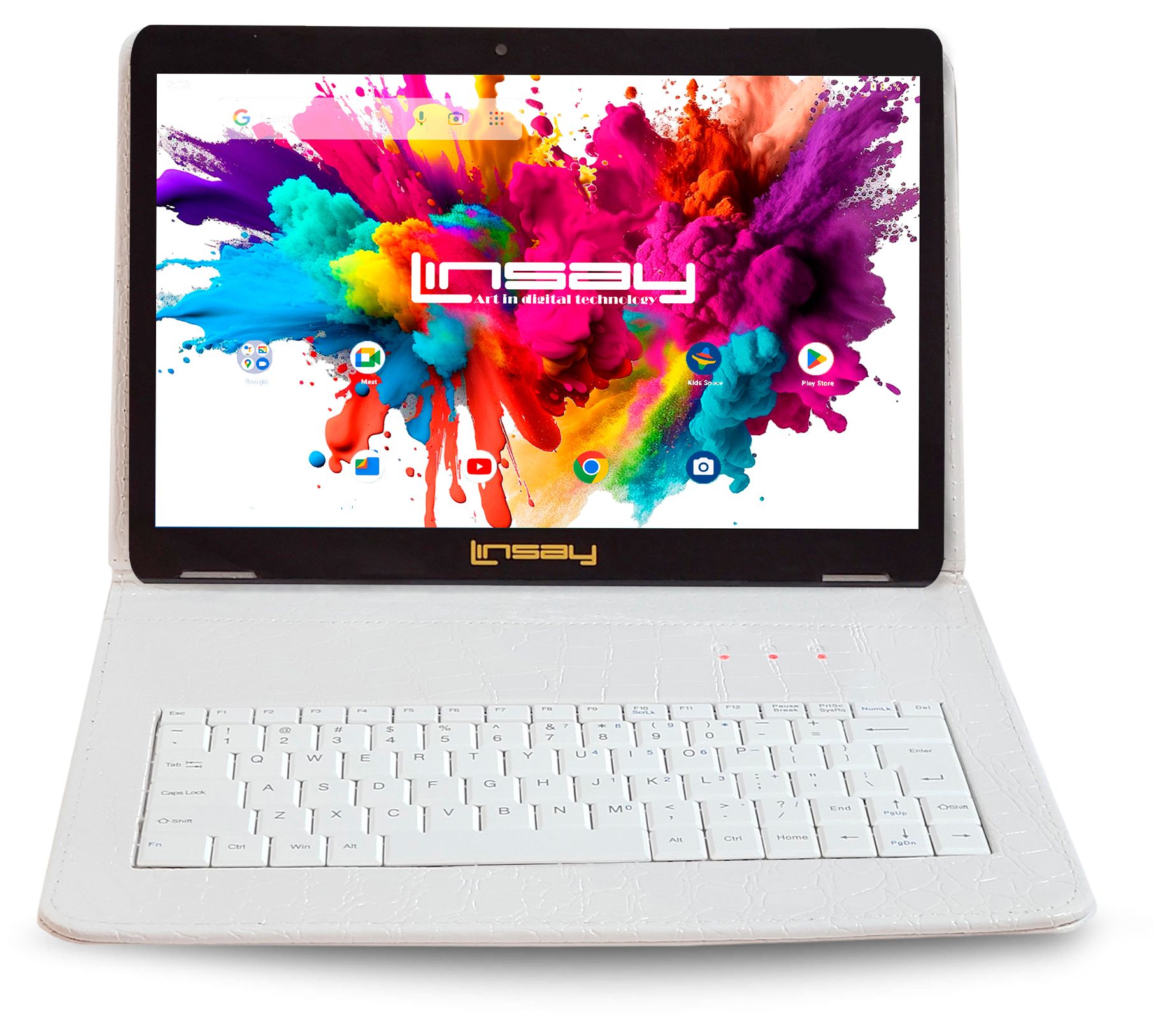 LINSAY Tab Octa Core 128GB w/ Keyboard Case Croco