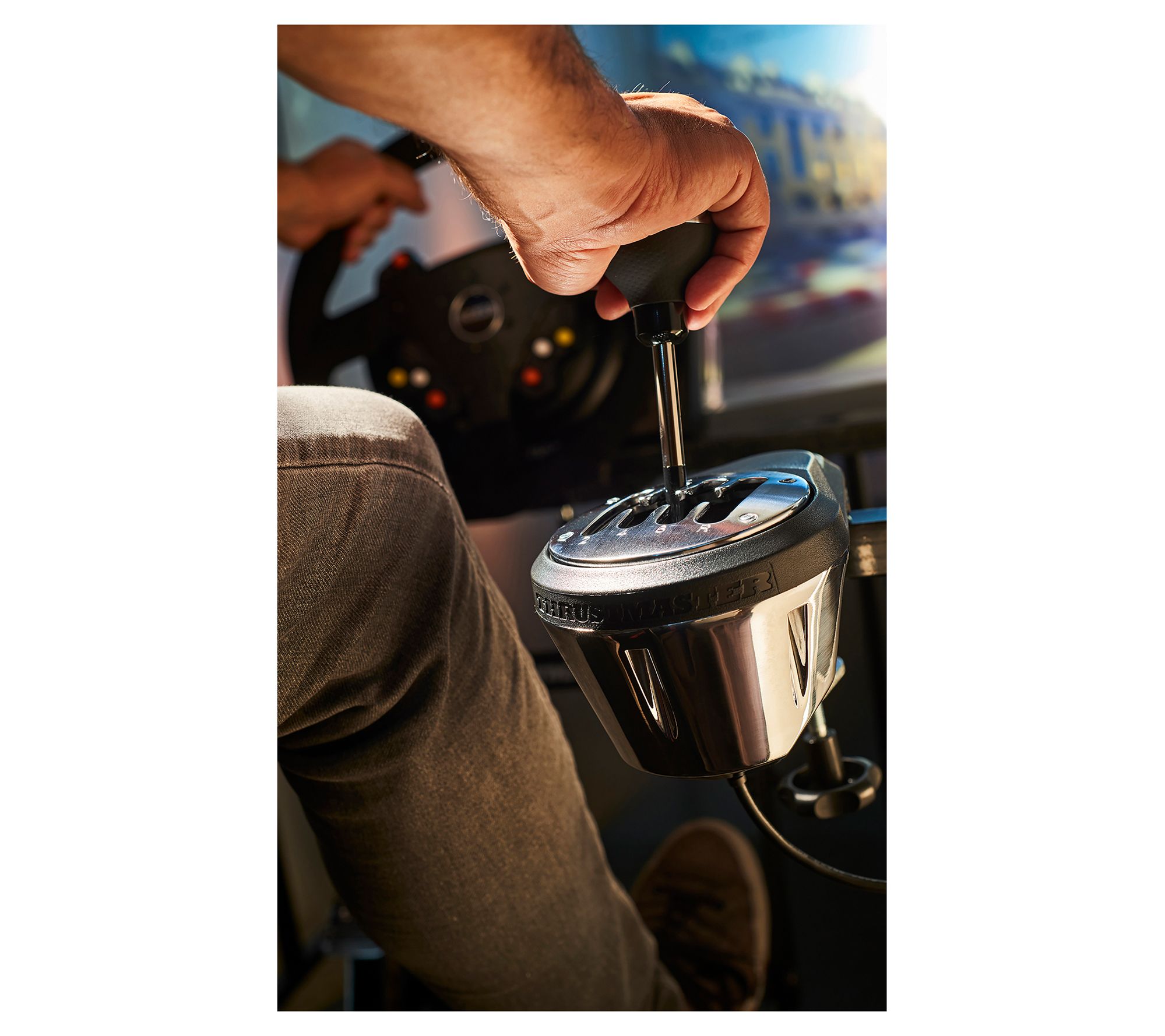 【ys】Thrustmaster TH8A ADD-ON SHIFTER Thrustmaster TH8A Add-On Gearbox Shifter for (PS5, PS4, Xbox