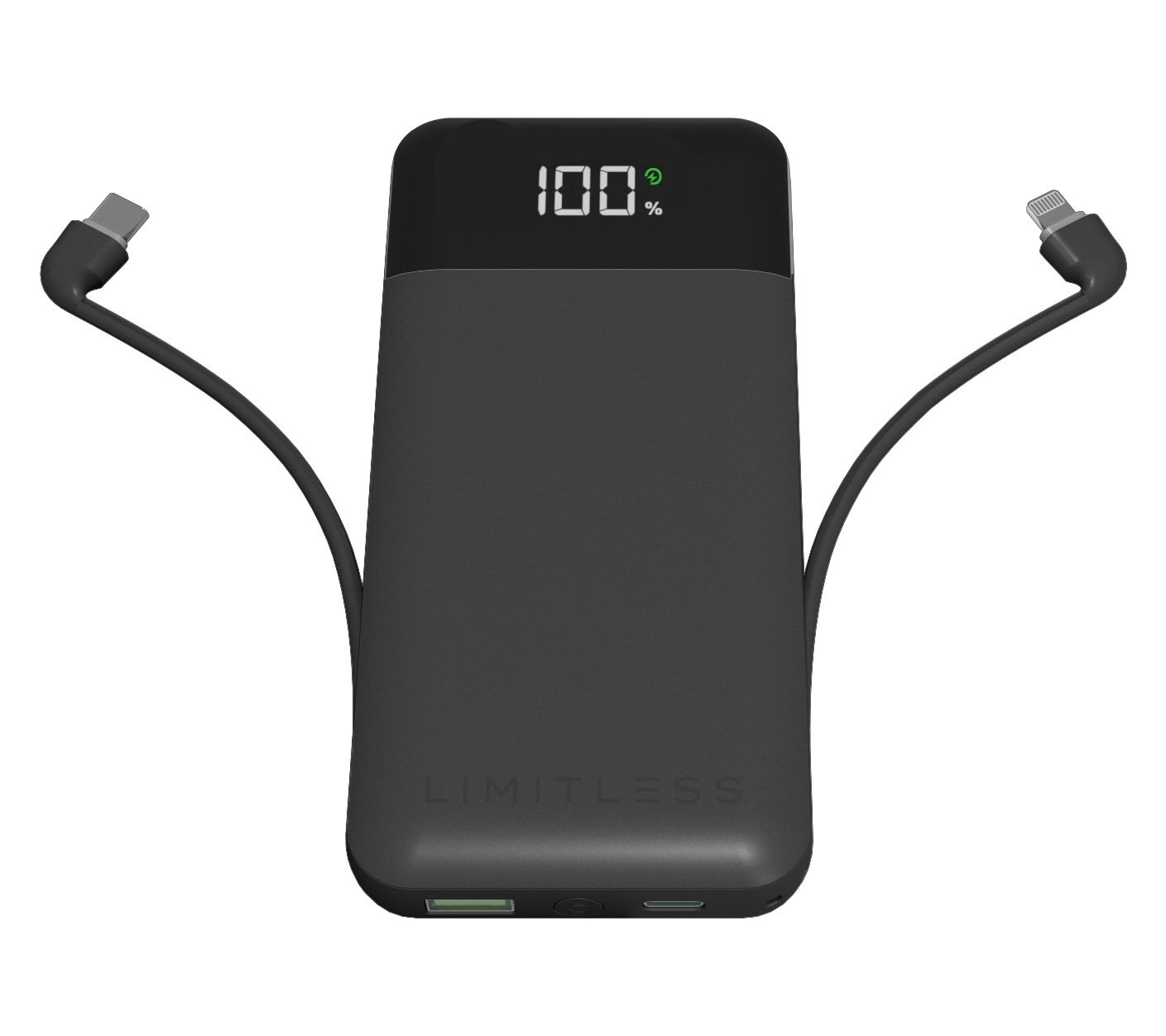 Limitless 10,000mAh Power Bank with Built in Cables
