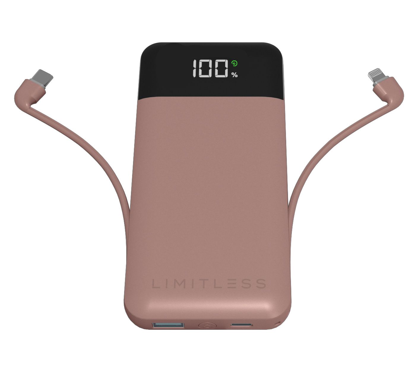 Limitless 10,000mAh Power Bank with Built in Cables