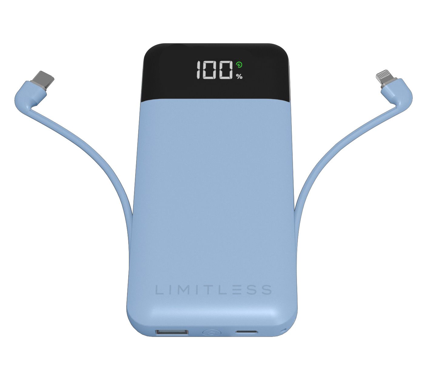 Limitless 10,000mAh Power Bank with Built in Cables