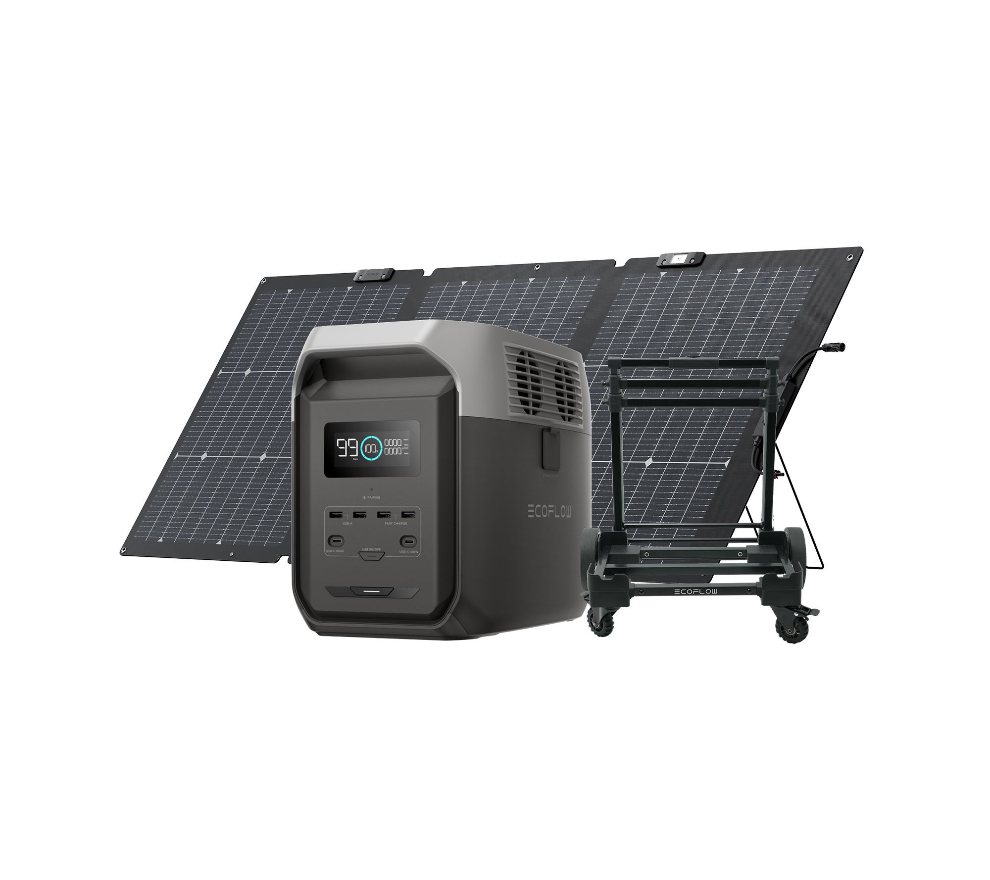 Ecoflow Delta 3 1500WH Power Station w/ Trolley & Solar Option