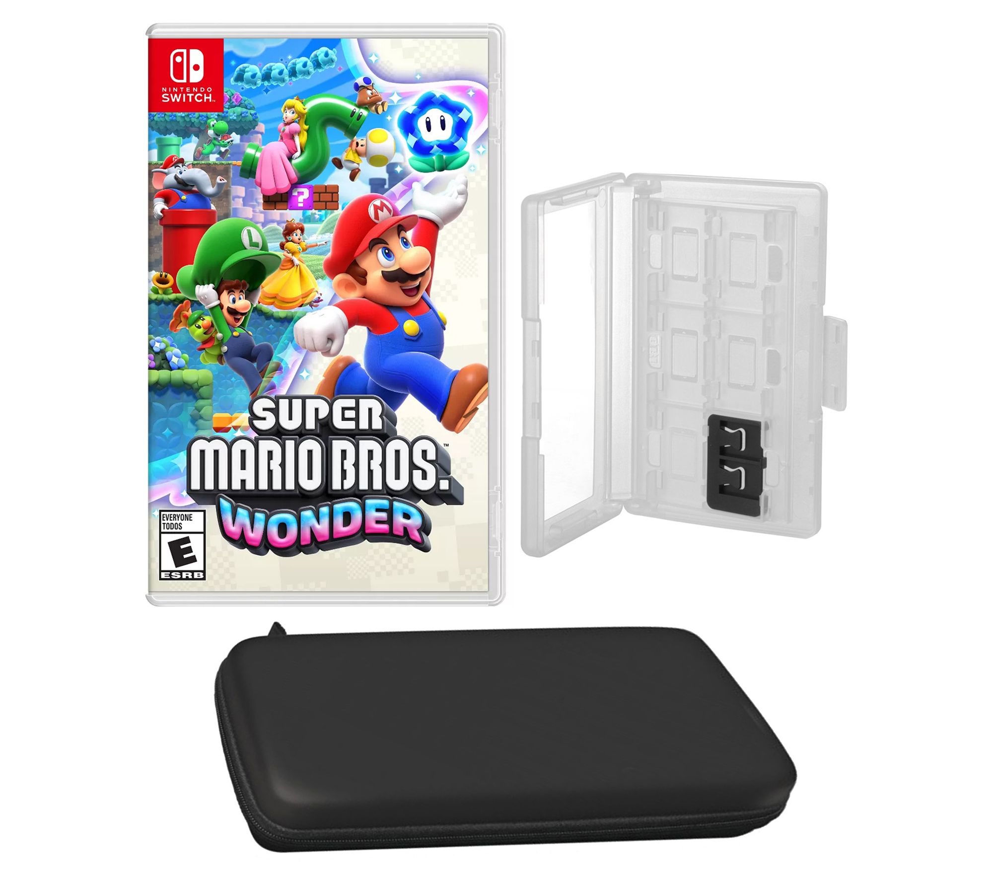 Super Mario Bros. Wonder Game w/ Caddy & Case - Nintendo Switc