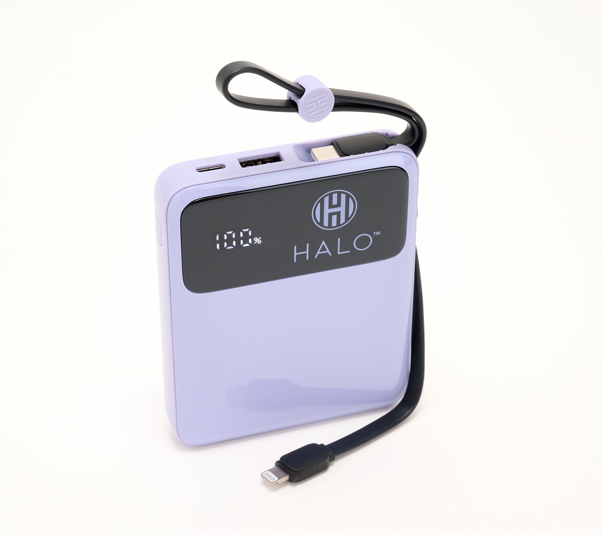 HALO 5,000mAh Power Bank w/ Built-In Cables