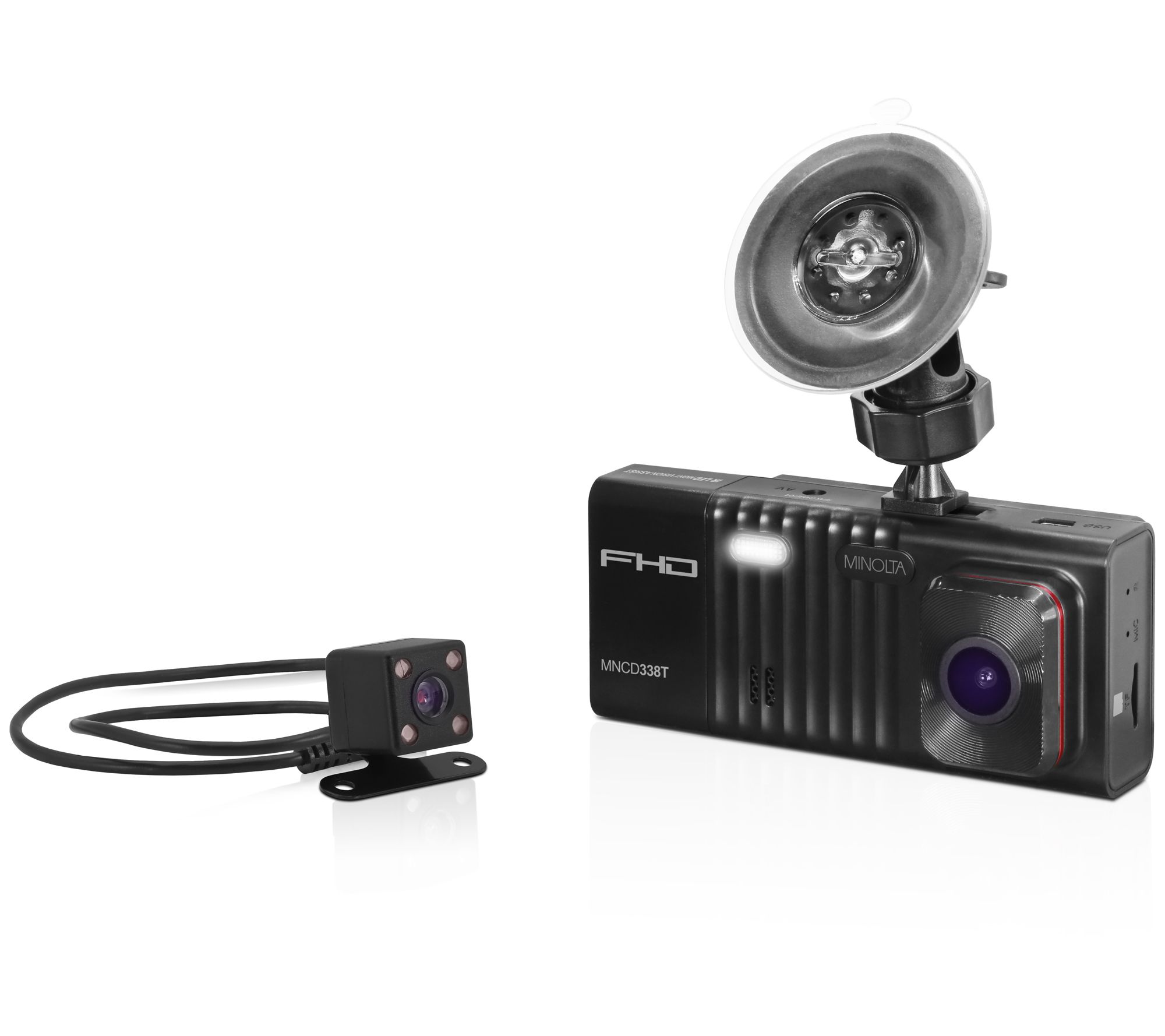 Minolta MNCD338T3.0" 1080p Dash & Rear Camera w/ 32GB SD Card