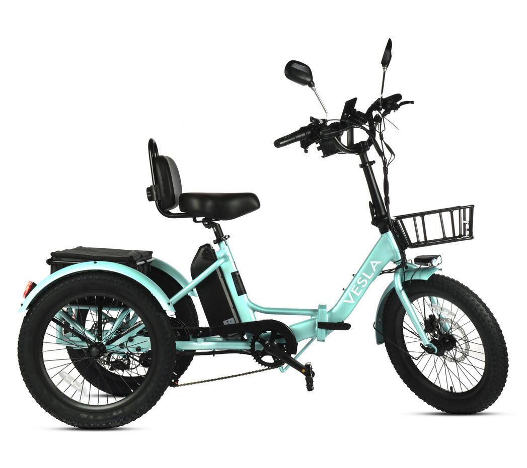  Vesla Folding E-Trike w/RunFlat Tires & Accessories