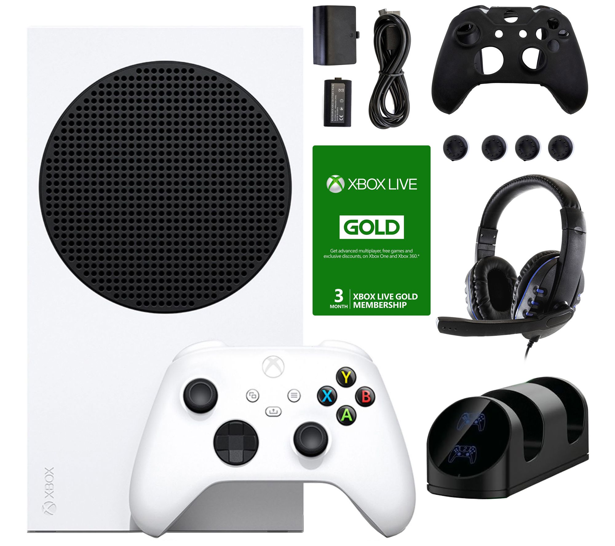 Xbox Series S Bundle with 3-Month Xbox LiveGold - QVC.com