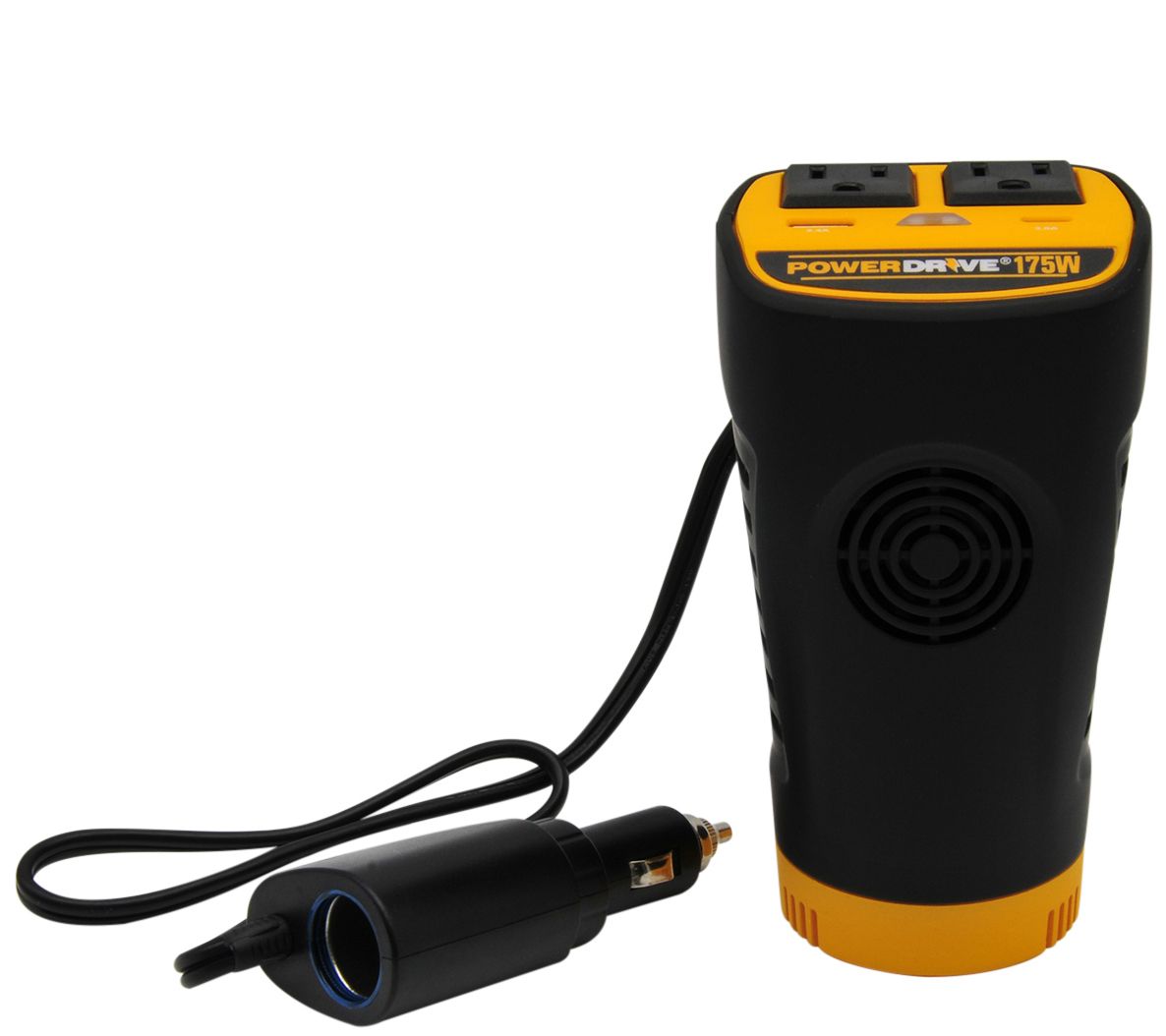 PowerDrive 175W Cup Power Inverter, 2 AC ports,2 USB ports