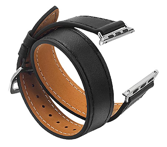 Digital Basics Apple Watch 38/40mm Leather Double Wrap Band