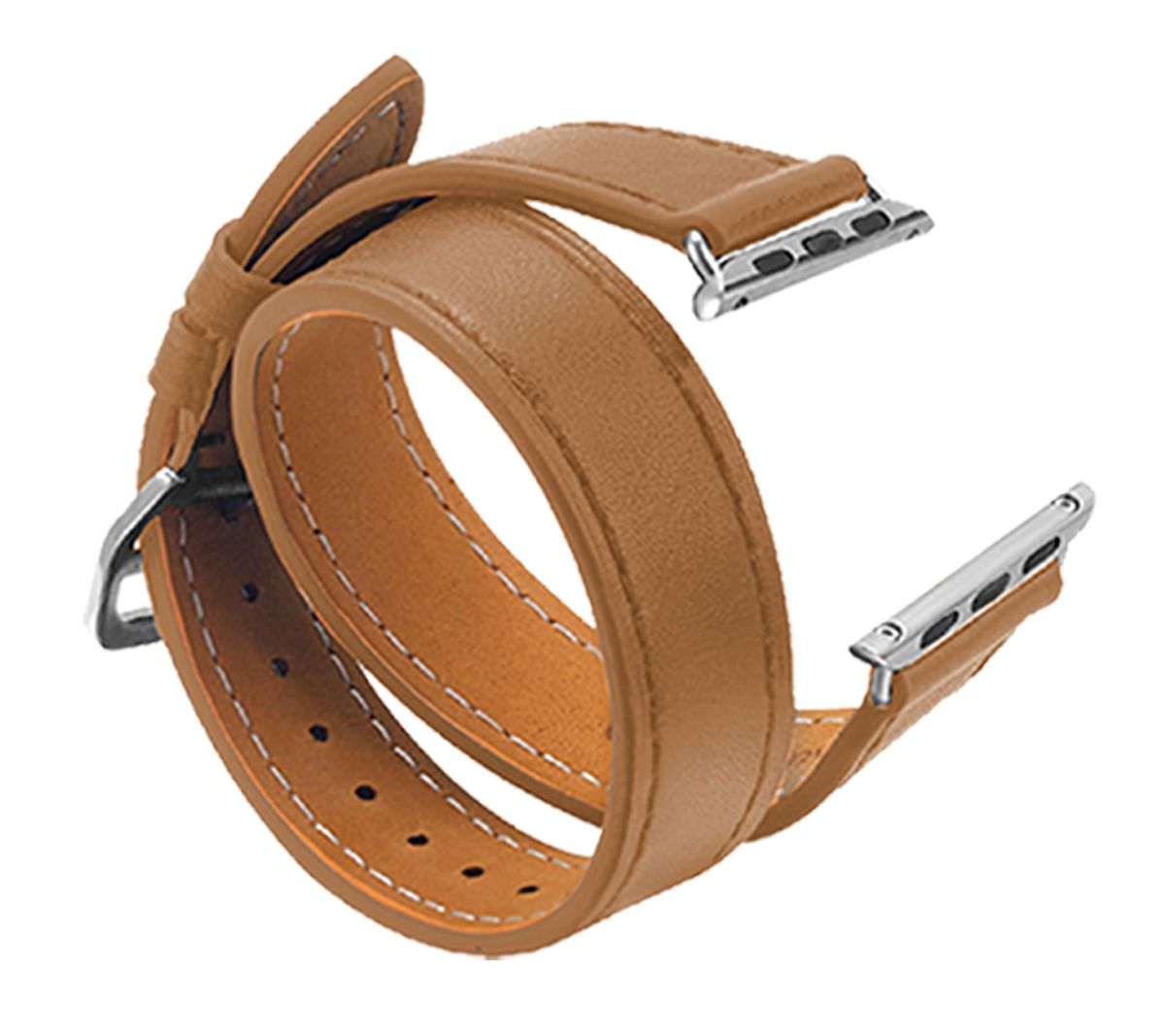 Digital Basics Apple Watch 38/40mm Leather Double Wrap Band