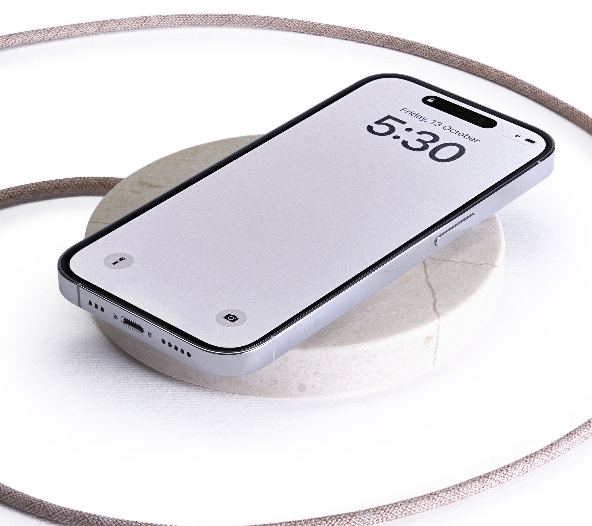 Einova Classic Stone 10W Wireless Charger with USB-C Cable
