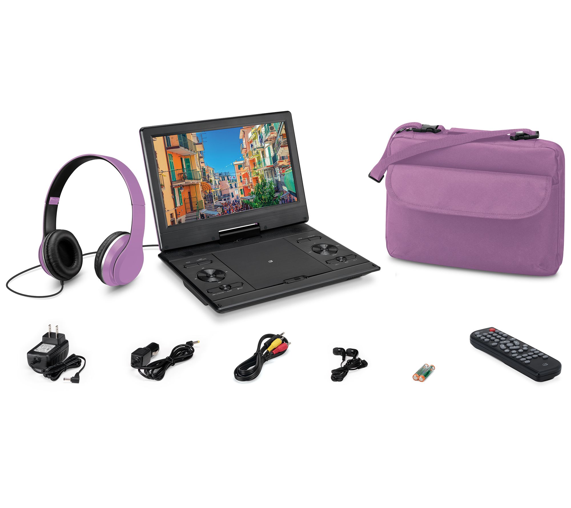 GPX 12" Portable DVD Player Bundle w/ Carry Case & Headphones